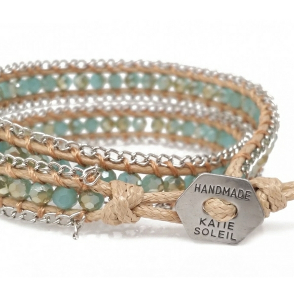 Handmade Katie Soleil Double Wrap Bracelet Choker - Picture 3 of 4